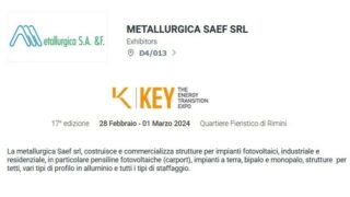 Vi aspettiamo al #keyenergy2024 Padiglione D4 stand 013 www.metallurgicasaef.it #fotovoltaico #agrivoltaico #bestquality